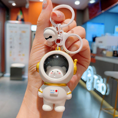 Cute Cat-stronaut lightup key chain