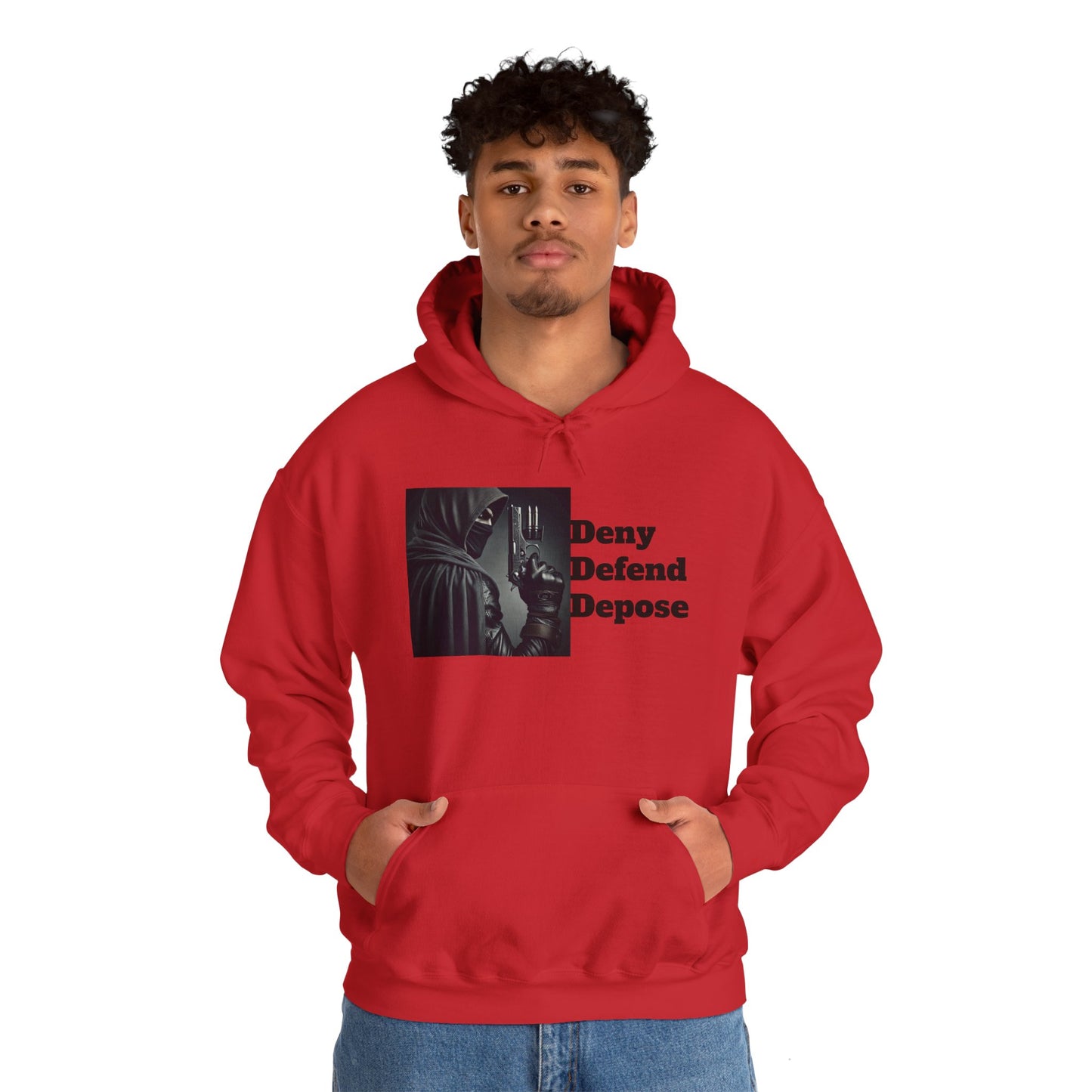 Healthcare System Reform Hoodie - Deny, Defend, Depose Design