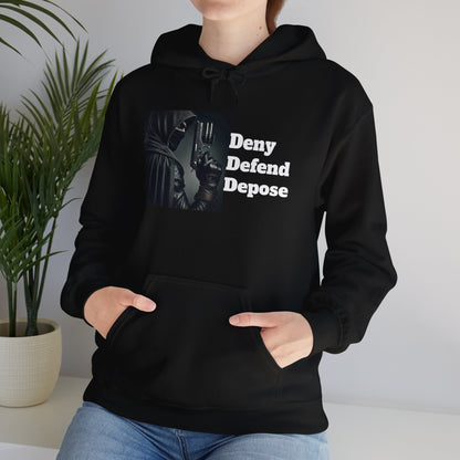 Healthcare System Reform Hoodie - Deny, Defend, Depose Design