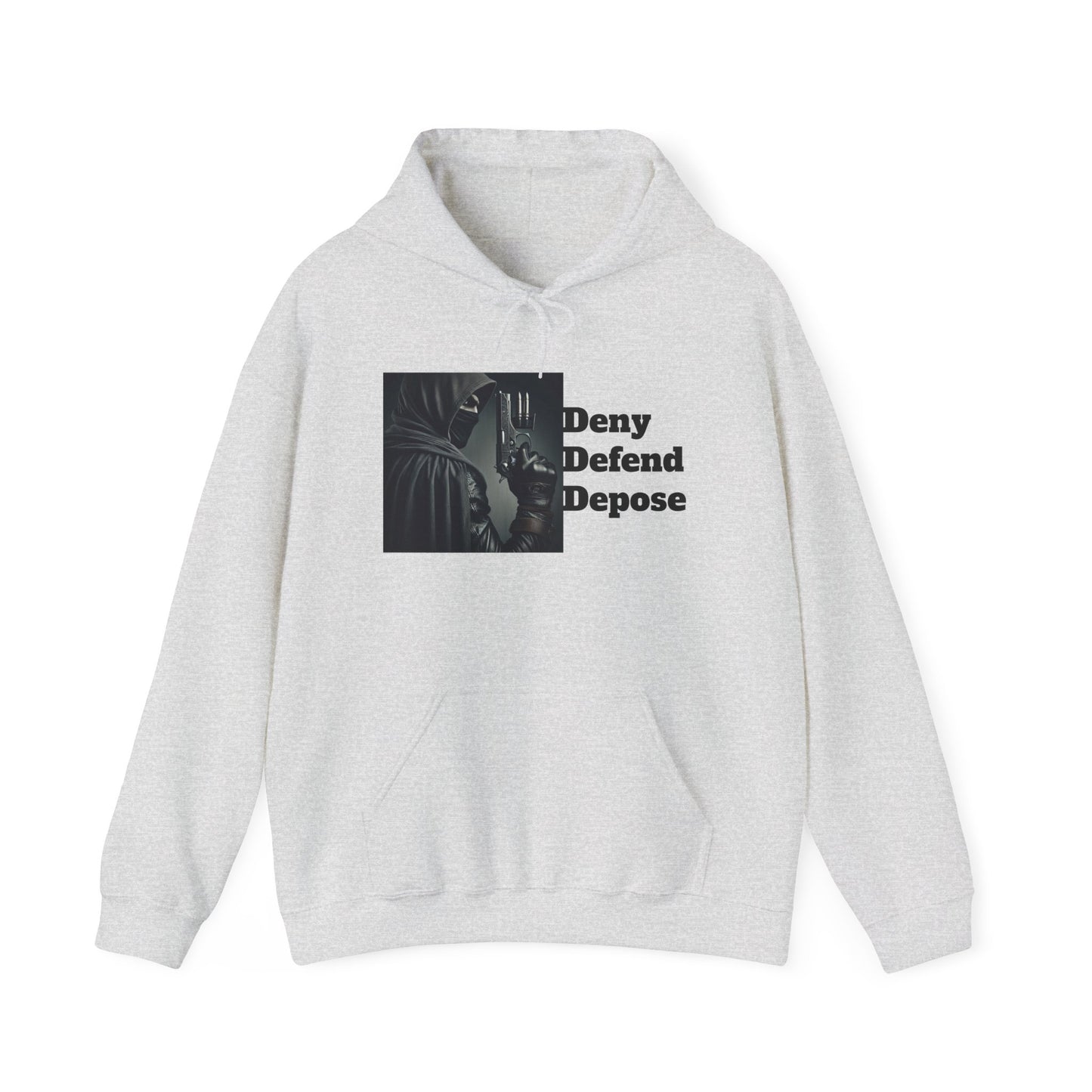 Healthcare System Reform Hoodie - Deny, Defend, Depose Design