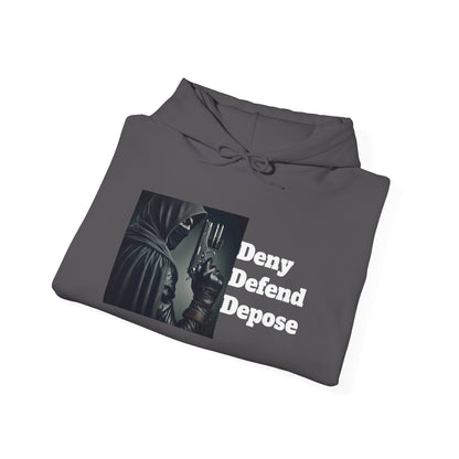 Healthcare System Reform Hoodie - Deny, Defend, Depose Design