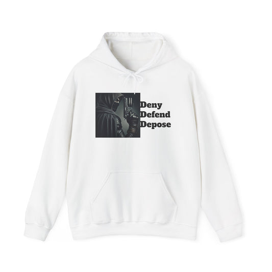 Healthcare System Reform Hoodie - Deny, Defend, Depose Design