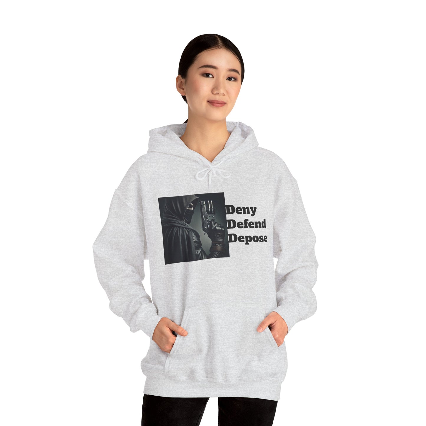 Healthcare System Reform Hoodie - Deny, Defend, Depose Design