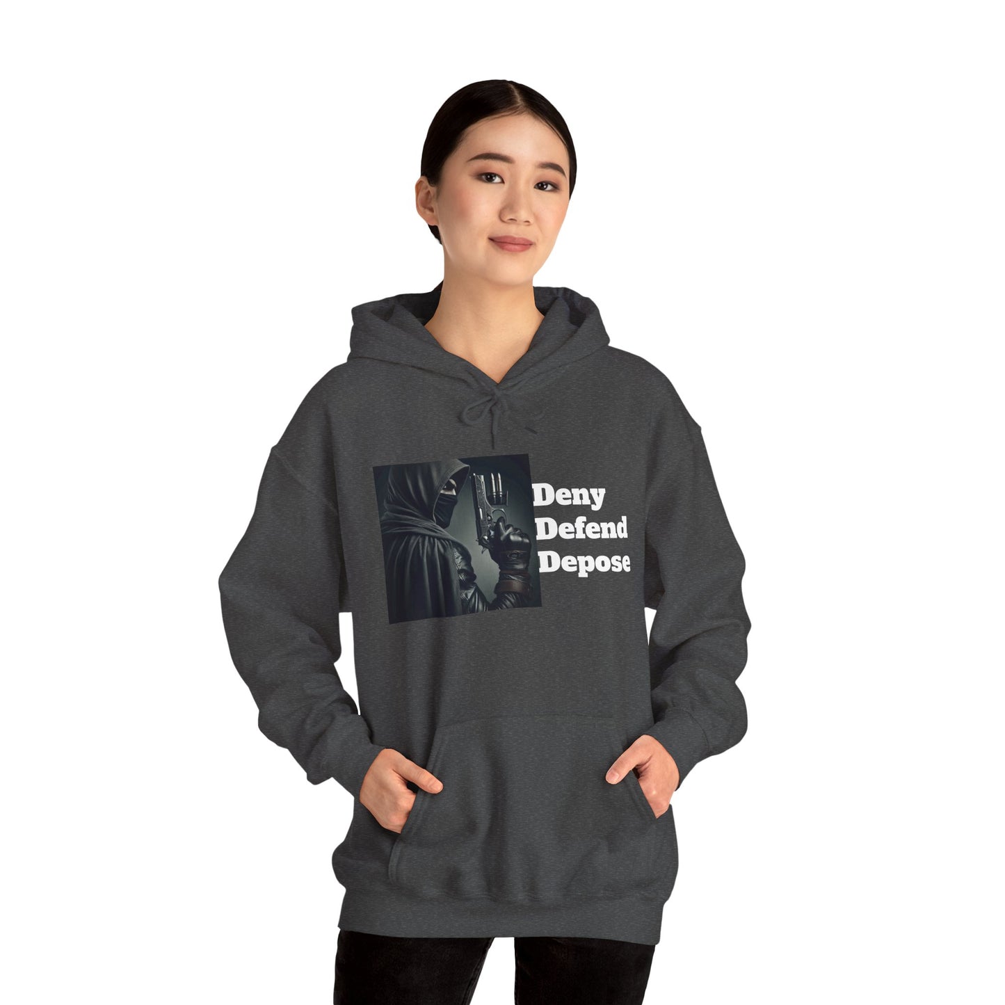 Healthcare System Reform Hoodie - Deny, Defend, Depose Design