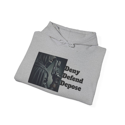 Healthcare System Reform Hoodie - Deny, Defend, Depose Design