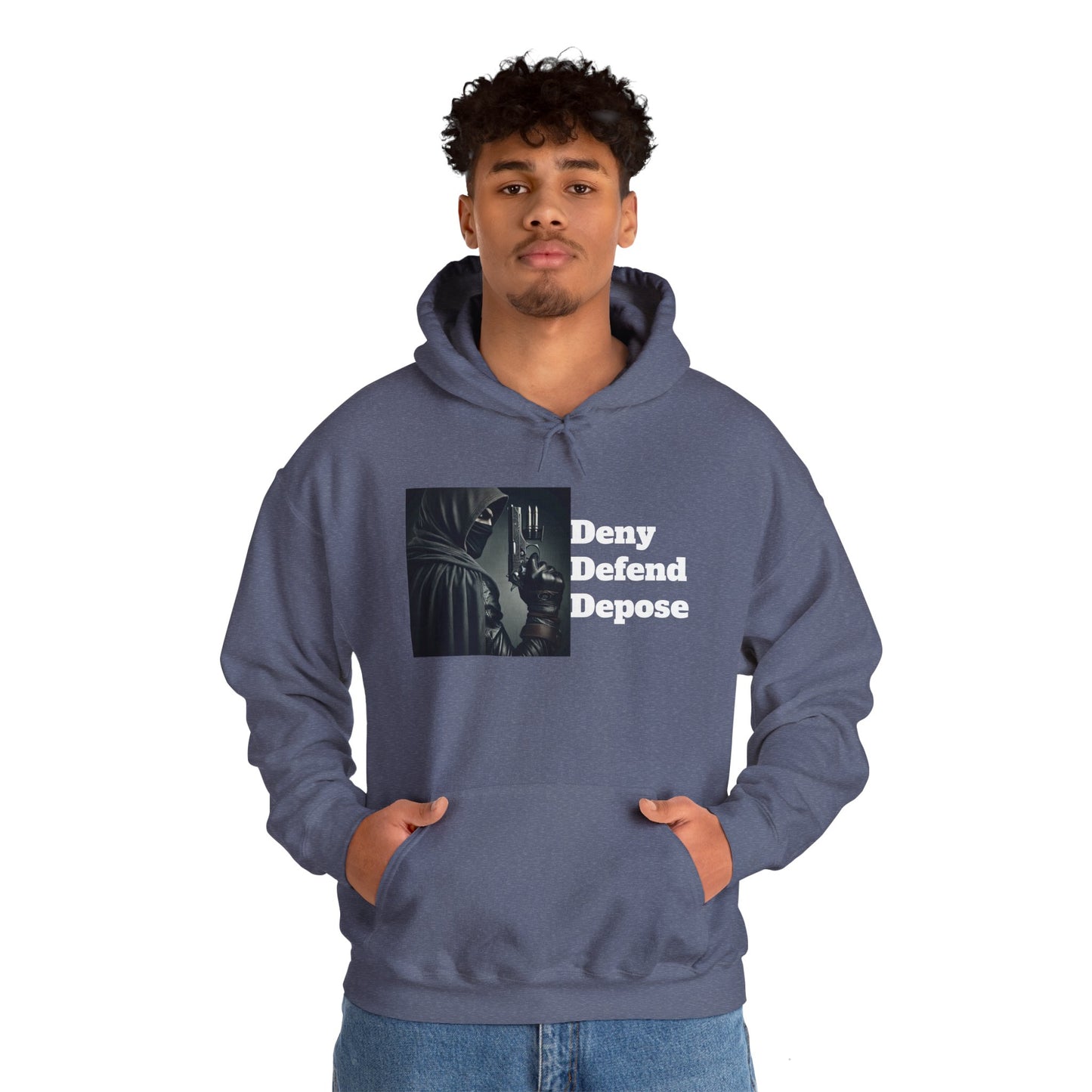 Healthcare System Reform Hoodie - Deny, Defend, Depose Design