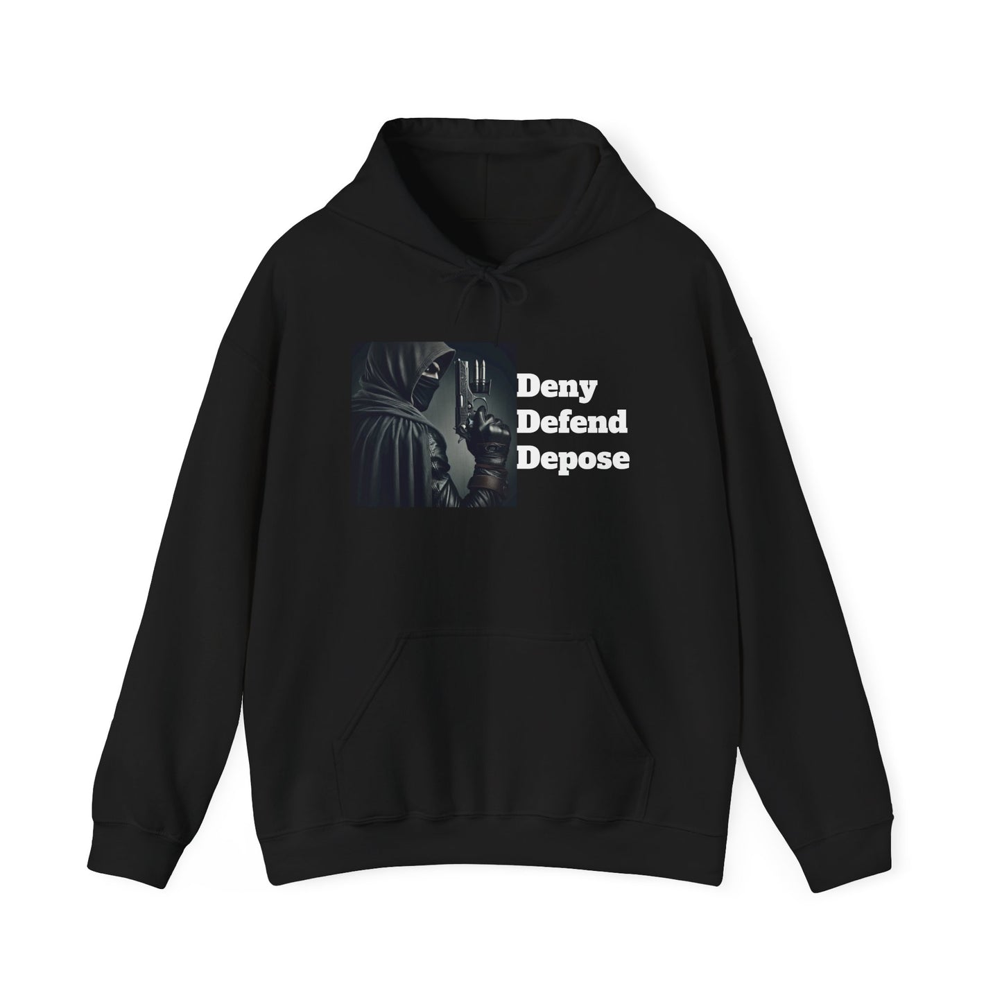 Healthcare System Reform Hoodie - Deny, Defend, Depose Design