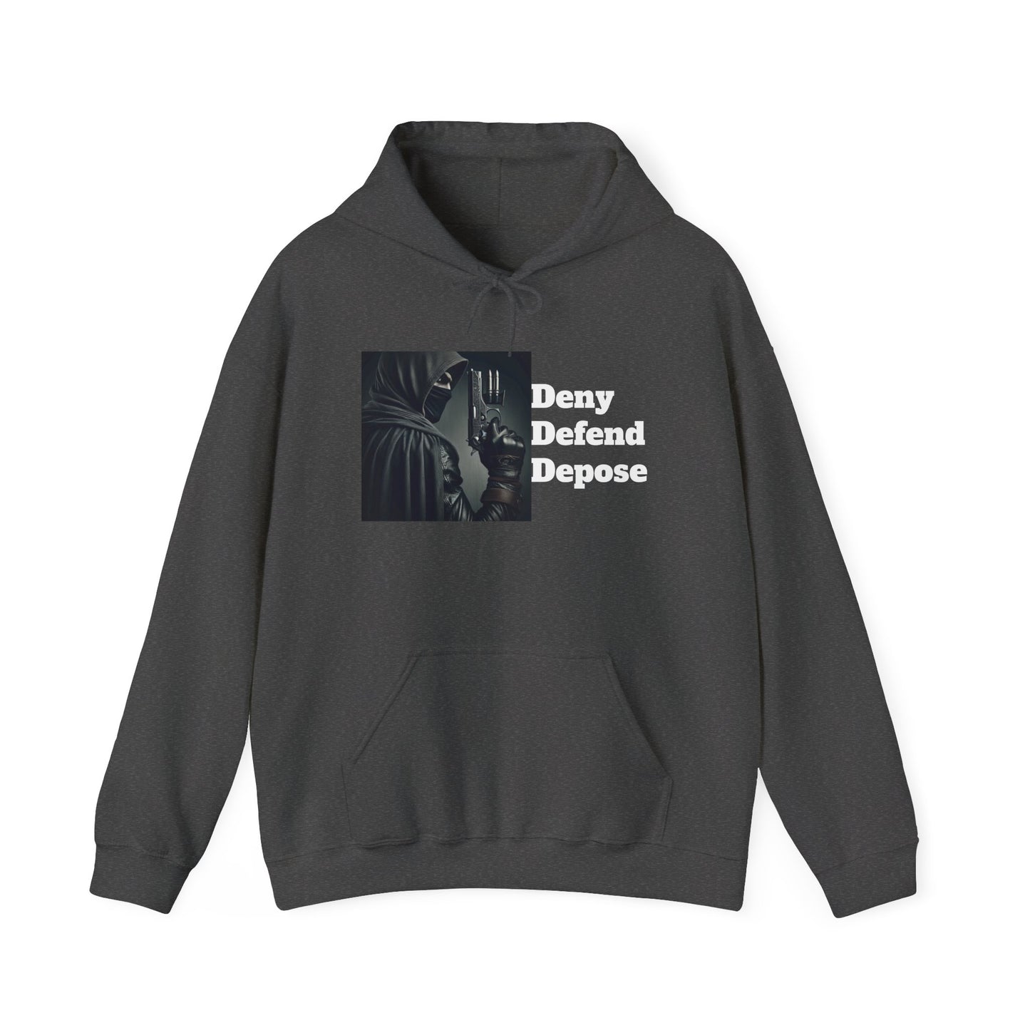 Healthcare System Reform Hoodie - Deny, Defend, Depose Design