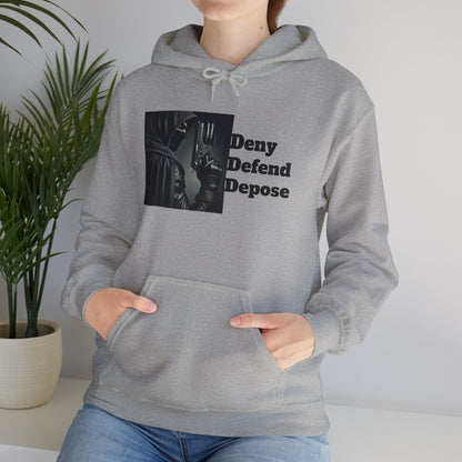 Healthcare System Reform Hoodie - Deny, Defend, Depose Design