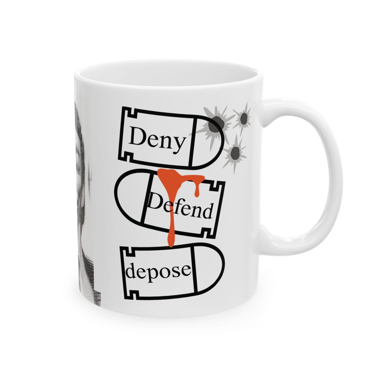 Mug - Deny Defend Depose V for Vendetta Inspired Thought Provoking Violence Art