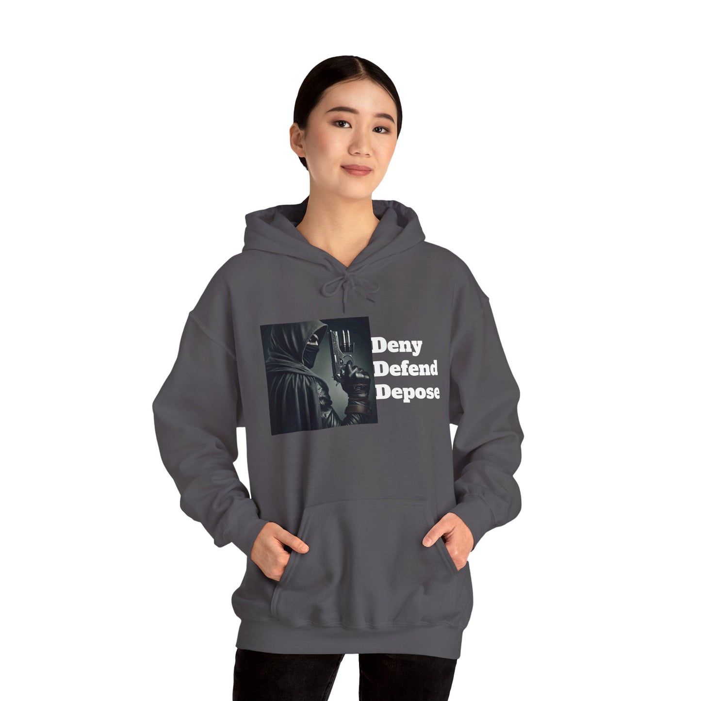 Healthcare System Reform Hoodie - Deny, Defend, Depose Design