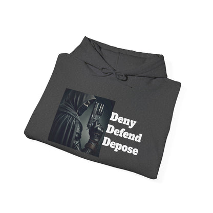 Healthcare System Reform Hoodie - Deny, Defend, Depose Design