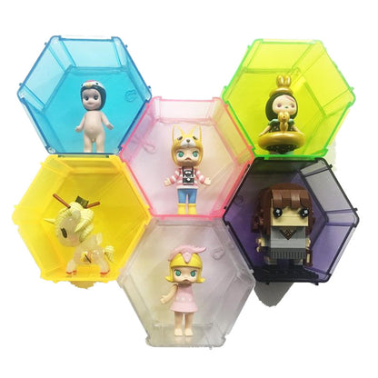 Honeycomb Figurine display case (Pack of 6)