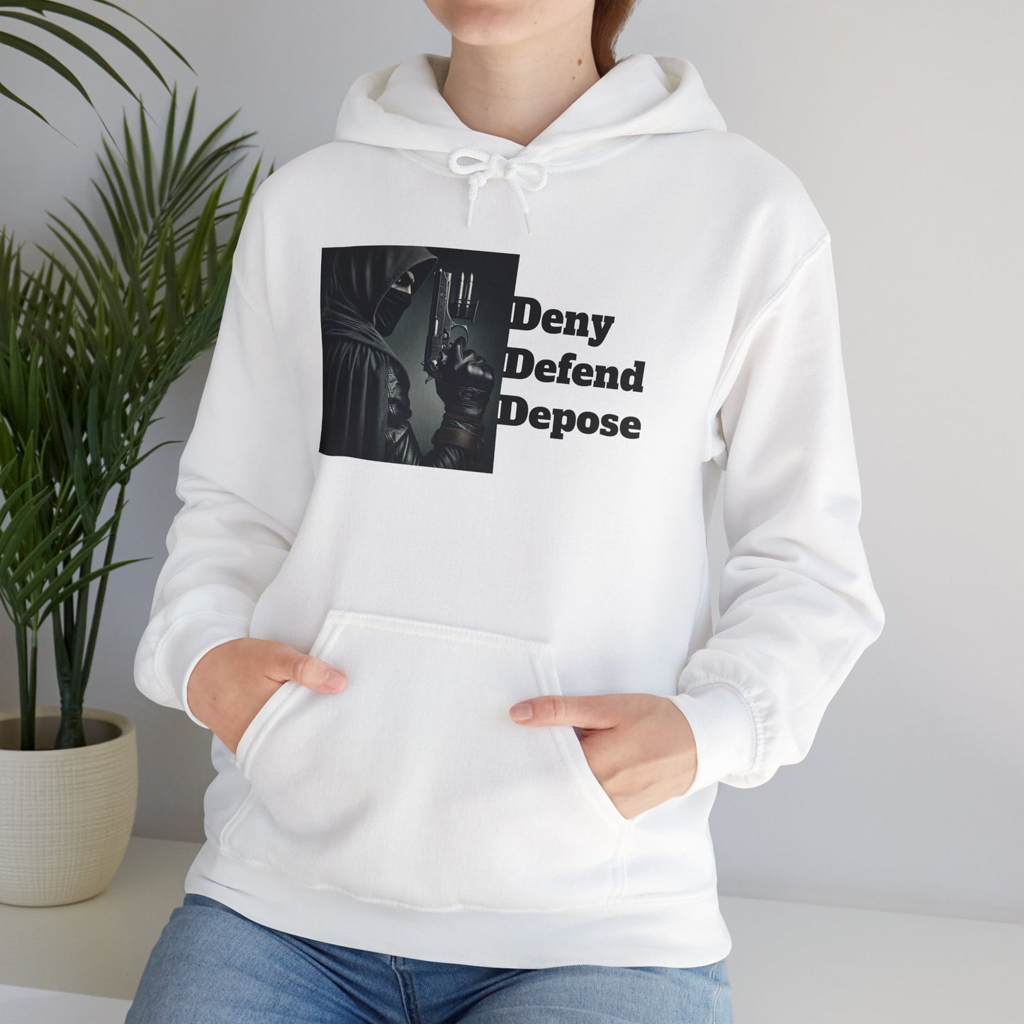 Healthcare System Reform Hoodie - Deny, Defend, Depose Design