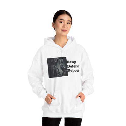 Healthcare System Reform Hoodie - Deny, Defend, Depose Design