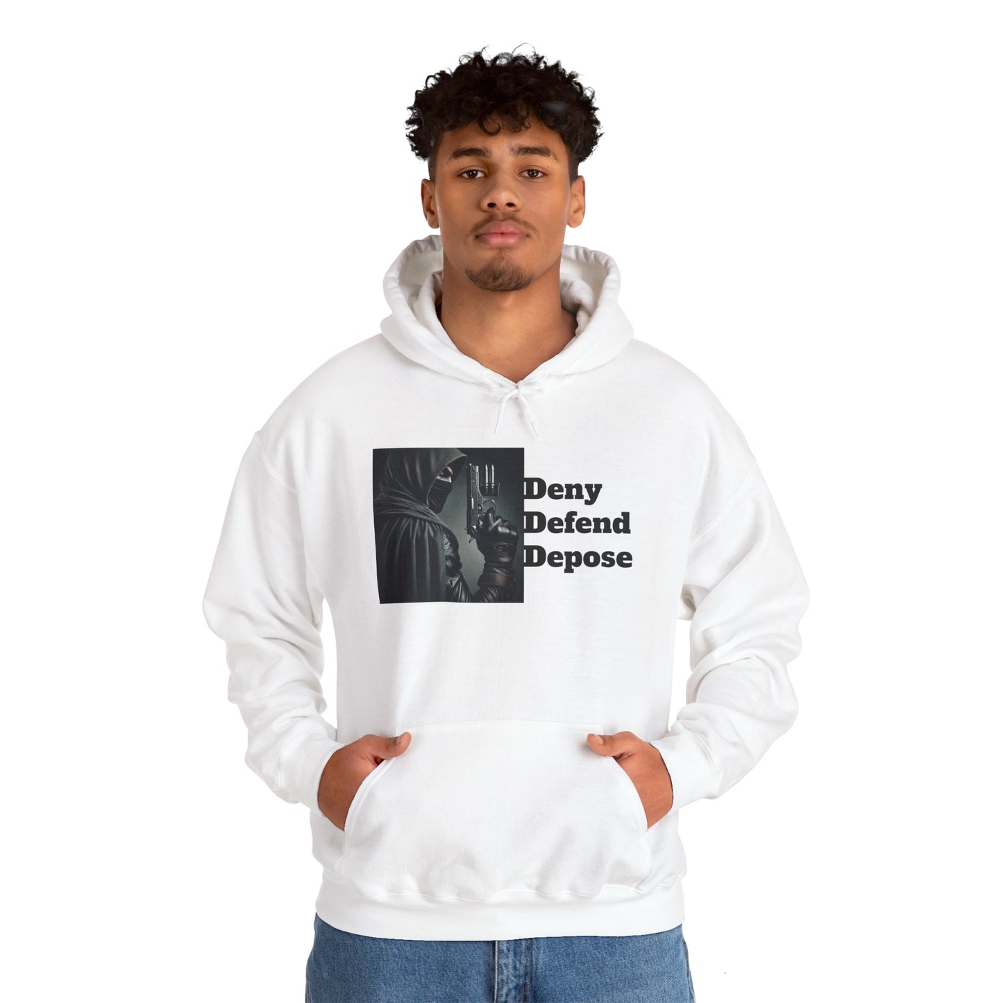 Healthcare System Reform Hoodie - Deny, Defend, Depose Design