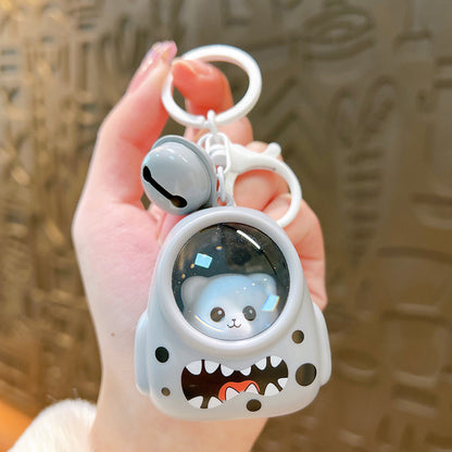 Cute Cat-stronaut lightup key chain