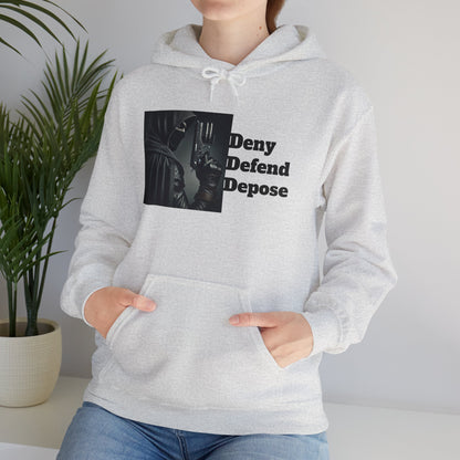 Healthcare System Reform Hoodie - Deny, Defend, Depose Design