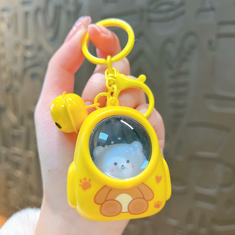 Cute Cat-stronaut lightup key chain