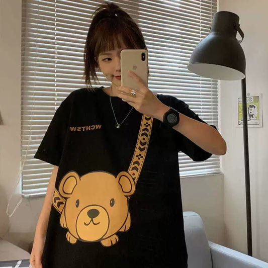 Chic kawaii style Plus Size Short Sleeve T-Shirt