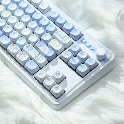 Kawaii Potato treasure guinea pig light blue keycaps