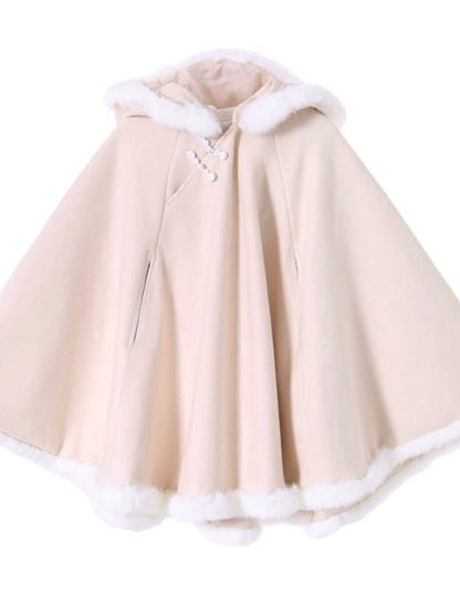 Winter kawaii Hooded Cape Coat