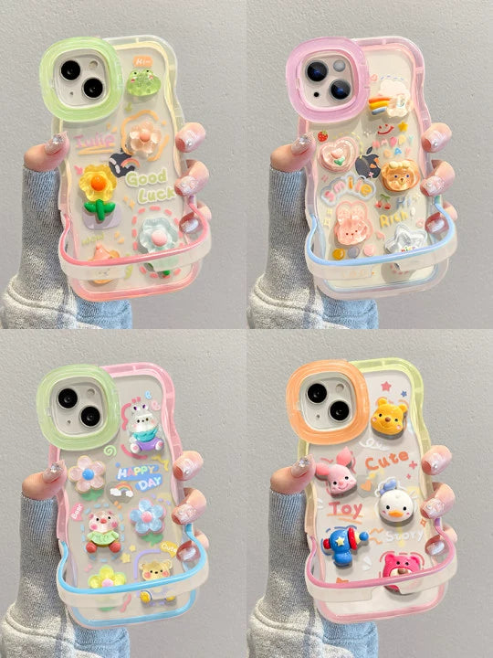 Kawaii Pink shock resistant Iphone case for iphone 15 & 16