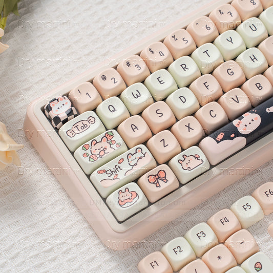 Sugar Cube PBT pink & black keycap