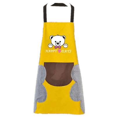 Cute bear design stain-resistant Korean Apron