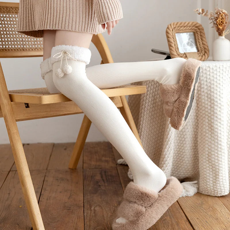 Kawaii Soft winter Lolita Knee high stockings