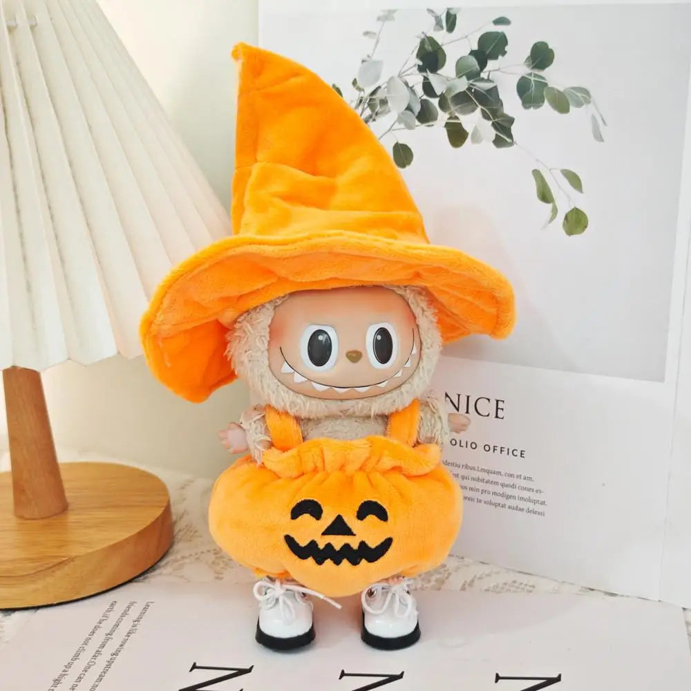 Labubu Halloween Pumpkin Witch Party Doll cloth