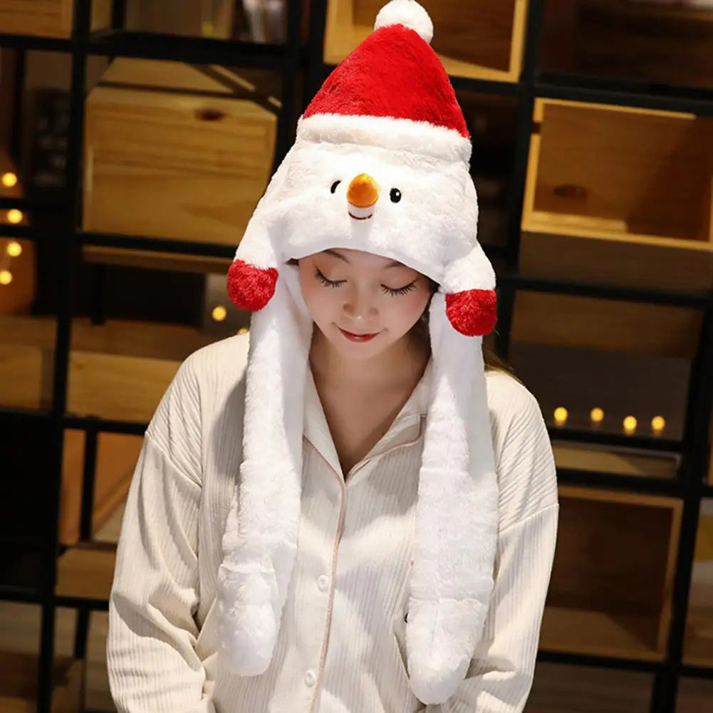 Cute Moving Santa Plush Christmas hat