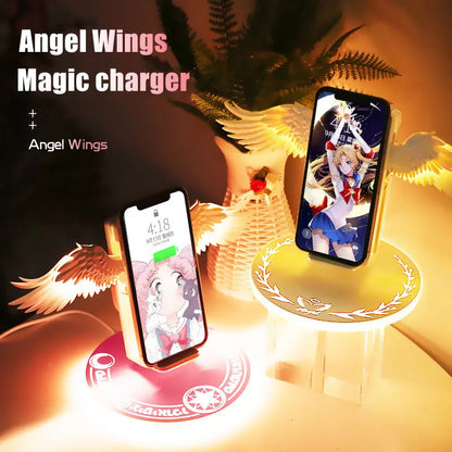 LED Angel Wing 10W wireless charger for Iphone