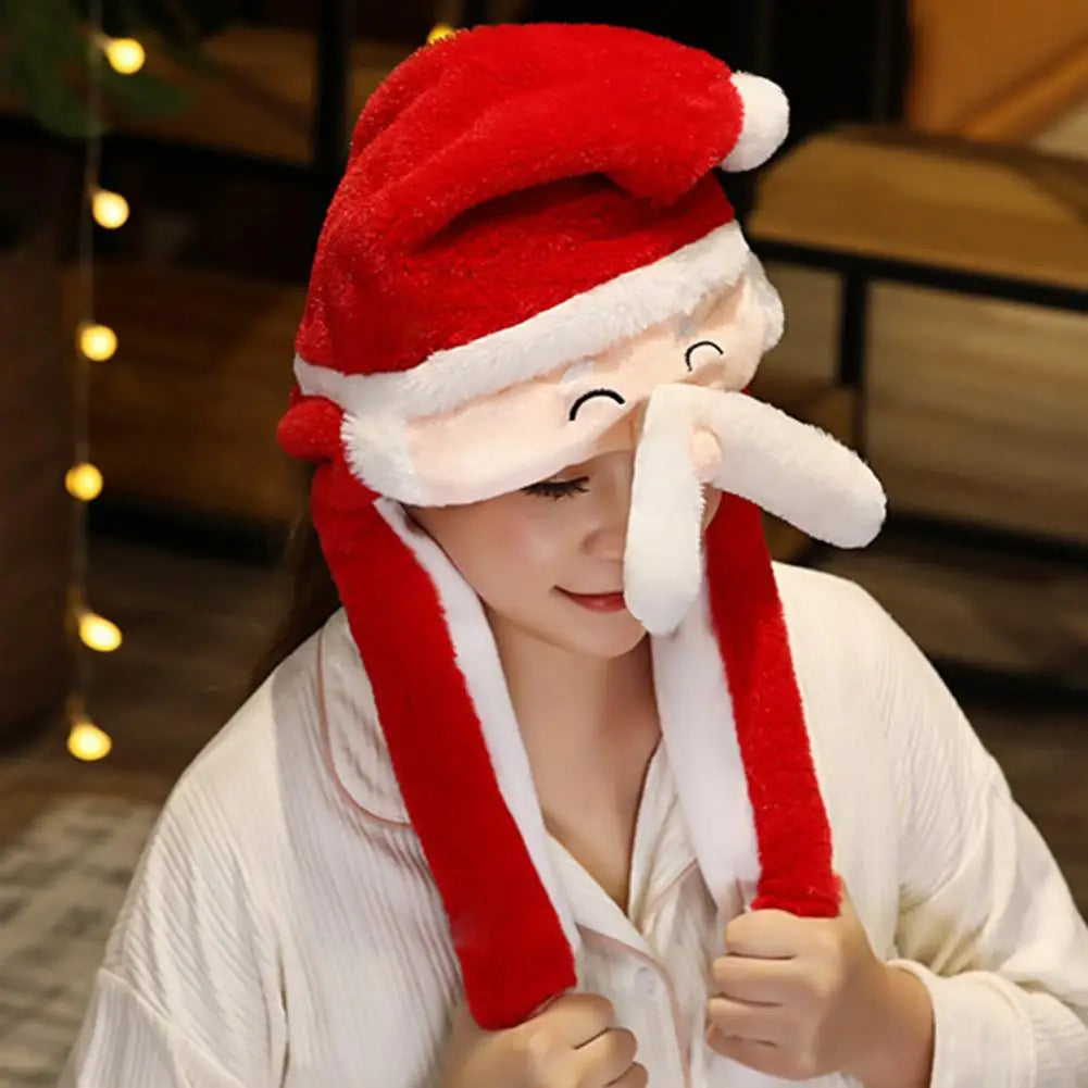 Cute Moving Santa Plush Christmas hat