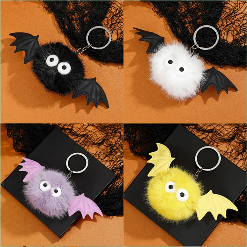 Cute Halloween Devil plush pendant keychain