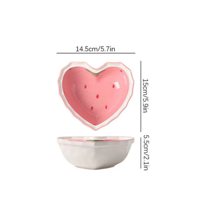 Kawaii Japanese Strawberry spoon and bowl set