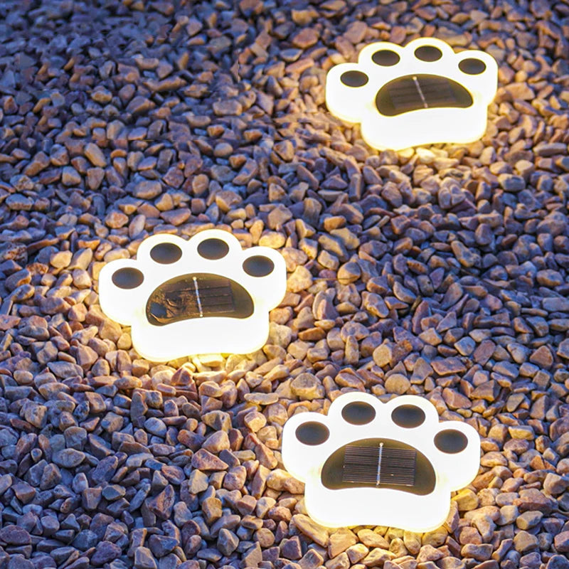 Garden LED Solar Cat Paw outdoor lights