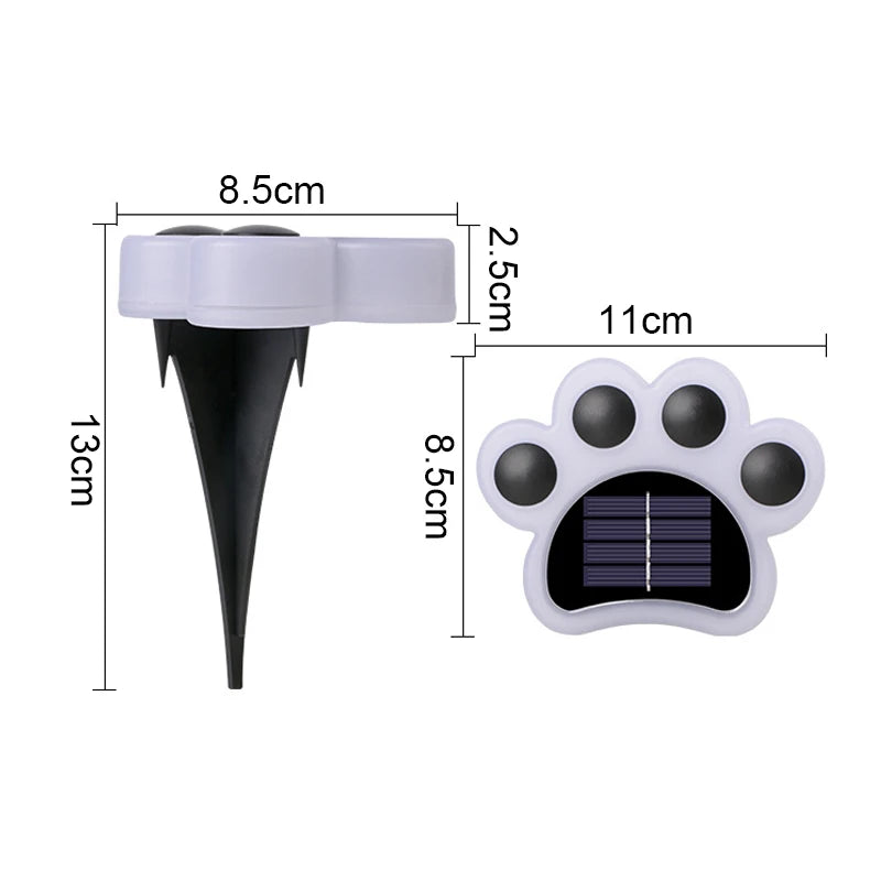 Garden LED Solar Cat Paw outdoor lights