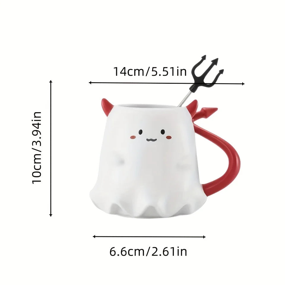 Kawaii 16Oz Halloween devil Porcelain mug