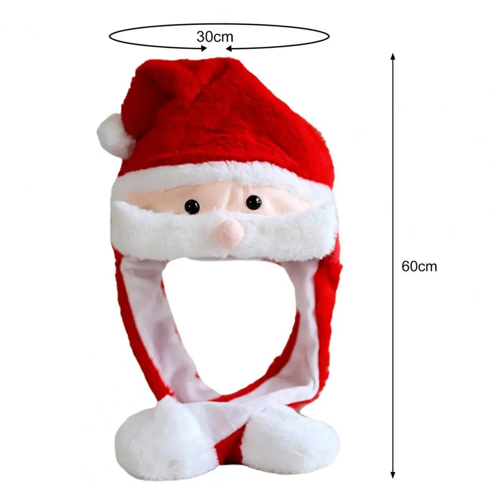 Cute Moving Santa Plush Christmas hat