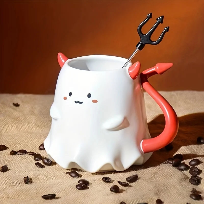 Kawaii 16Oz Halloween devil Porcelain mug