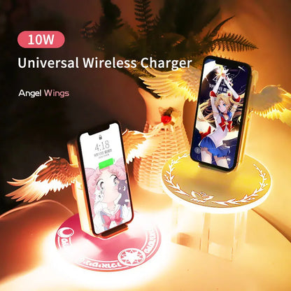 LED Angel Wing 10W wireless charger for Iphone